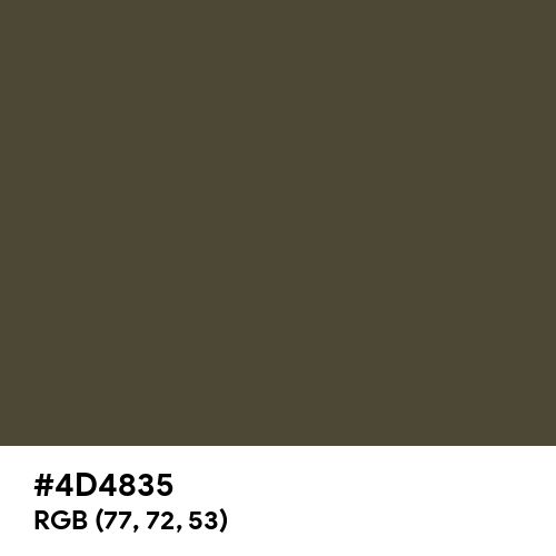 Rifle Green (Hex code: 4D4835) Thumbnail