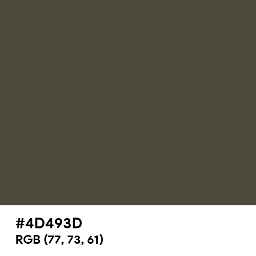 Olive Drab Camouflage (Hex code: 4D493D) Thumbnail