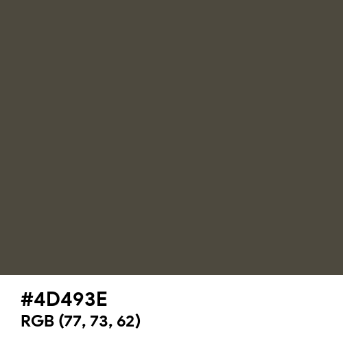 Olive Drab Camouflage (Hex code: 4D493E) Thumbnail