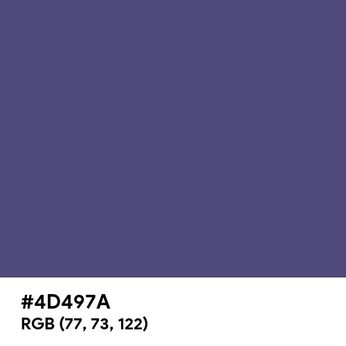 Purple Navy (Hex code: 4D497A) Thumbnail