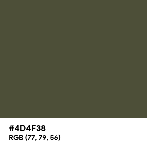 Olive Drab Camouflage (Hex code: 4D4F38) Thumbnail