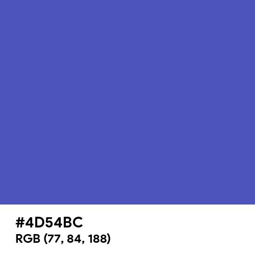 Ocean Blue (Hex code: 4D54BC) Thumbnail