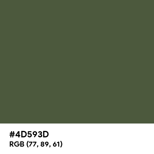 Gray-Asparagus (Hex code: 4D593D) Thumbnail