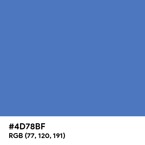 Cyan-Blue Azure (Hex code: 4D78BF) Thumbnail
