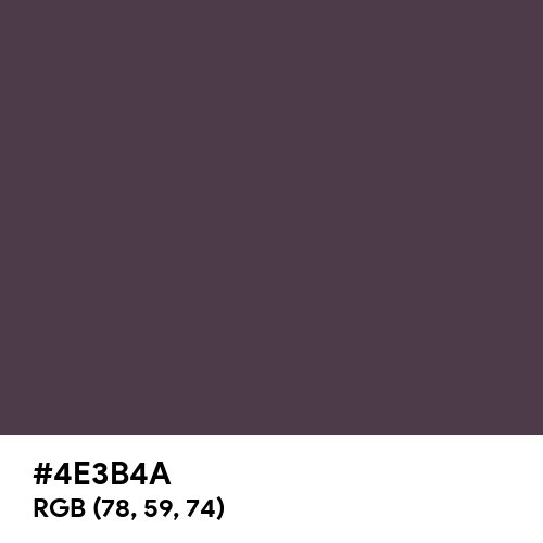 Purple Taupe (Hex code: 4E3B4A) Thumbnail
