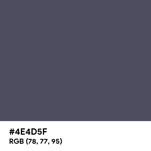 Davy's Grey (Hex code: 4E4D5F) Thumbnail