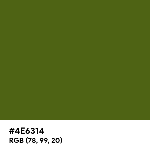 Dark Moss Green (Hex code: 4E6314) Thumbnail