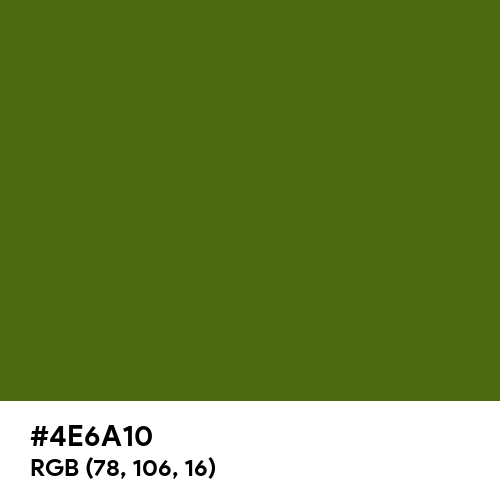 Dark Moss Green (Hex code: 4E6A10) Thumbnail
