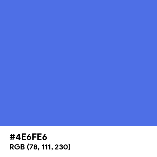 Royal Blue (Hex code: 4E6FE6) Thumbnail