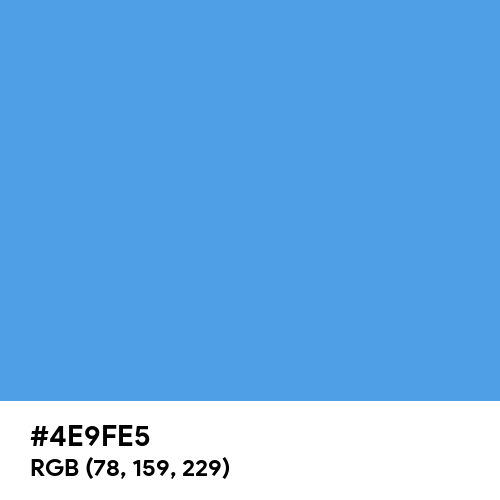 Best Sky Blue color hex code is #4E9FE5