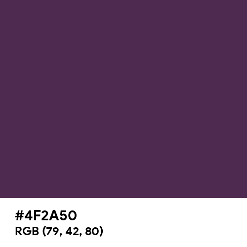 Japanese Violet (Hex code: 4F2A50) Thumbnail