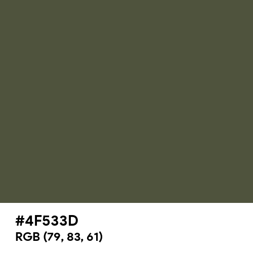 Olive Drab Camouflage (Hex code: 4F533D) Thumbnail