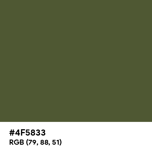Soldier Green (Hex code: 4F5833) Thumbnail