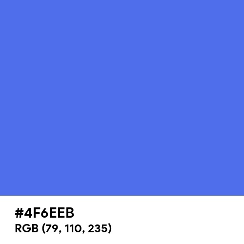 Royal Blue (Hex code: 4F6EEB) Thumbnail