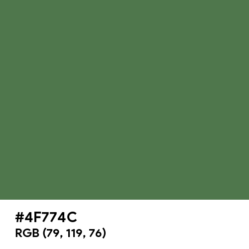 Fern Green (Hex code: 4F774C) Thumbnail
