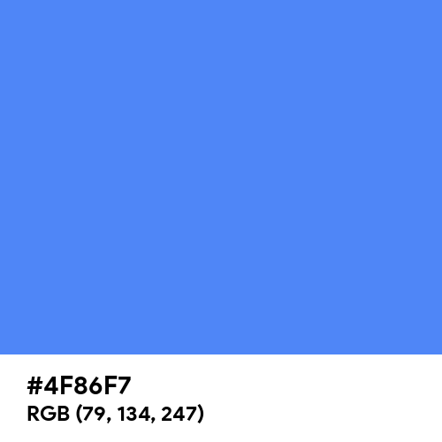 Blueberry (Hex code: 4F86F7) Thumbnail