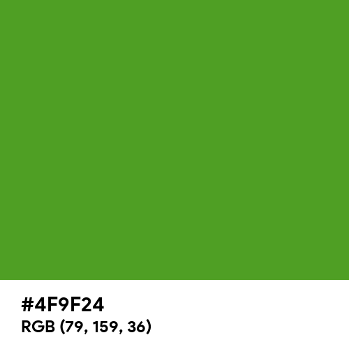 Maximum Green (Hex code: 4F9F24) Thumbnail