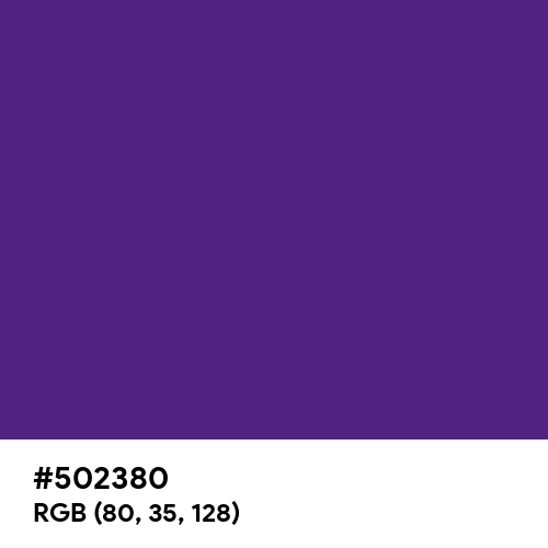 Aesthetic Purple (Hex code: 502380) Thumbnail