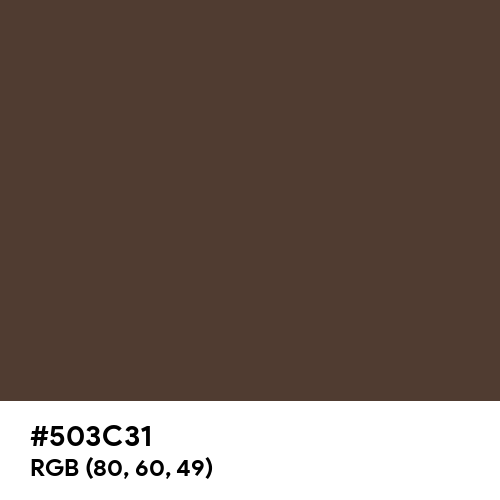 Royal Brown (Hex code: 503C31) Thumbnail