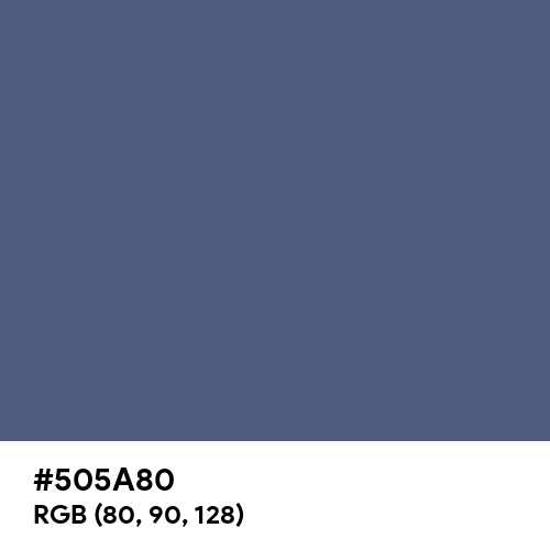 Purple Navy (Hex code: 505A80) Thumbnail