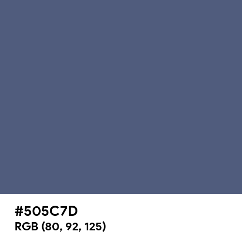Purple Navy (Hex code: 505C7D) Thumbnail