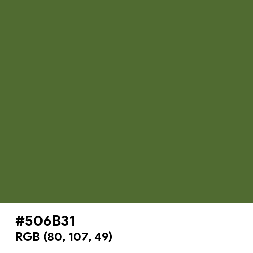 Dark Olive Green (Hex code: 506B31) Thumbnail