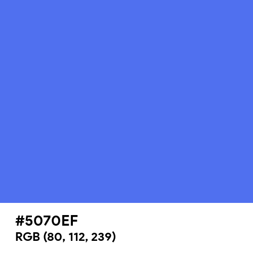 Ultramarine Blue (Hex code: 5070EF) Thumbnail