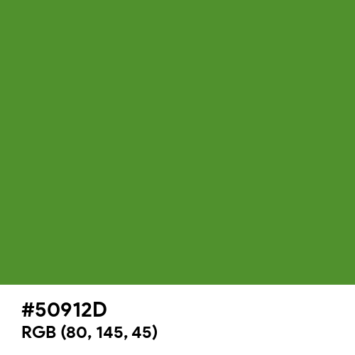 Maximum Green (Hex code: 50912D) Thumbnail