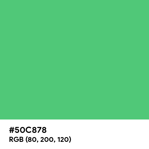 Paris Green (Hex code: 50C878) Thumbnail