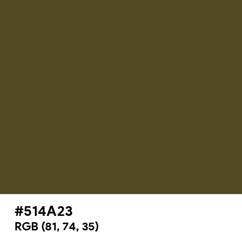 Army Green (Hex code: 514A23) Thumbnail