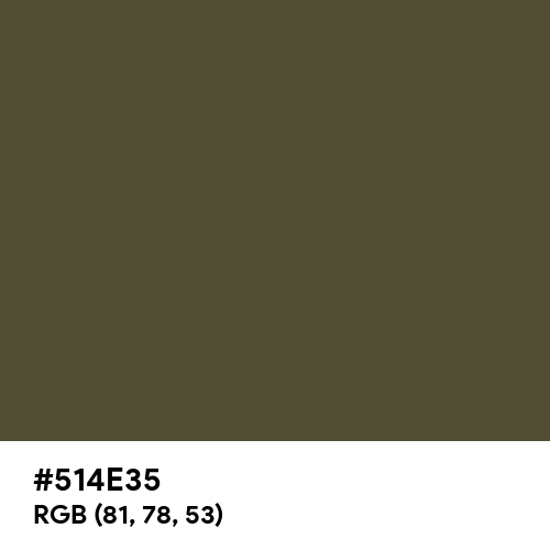 Olive Drab Camouflage (Hex code: 514E35) Thumbnail