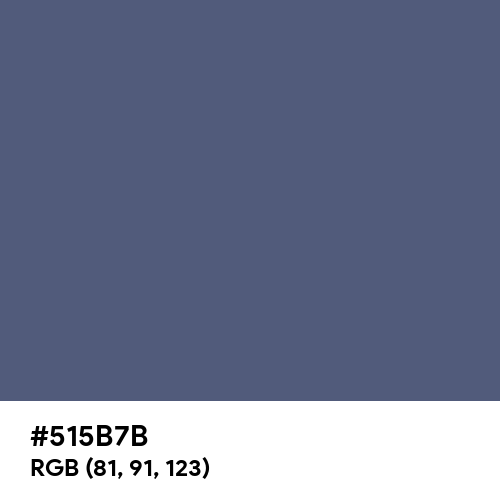Purple Navy (Hex code: 515B7B) Thumbnail