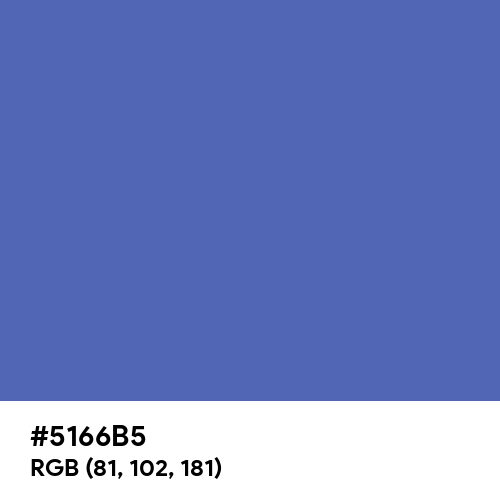 Blue Yonder (Hex code: 5166B5) Thumbnail