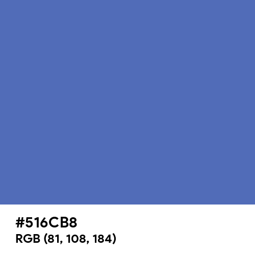 Blue Yonder (Hex code: 516CB8) Thumbnail