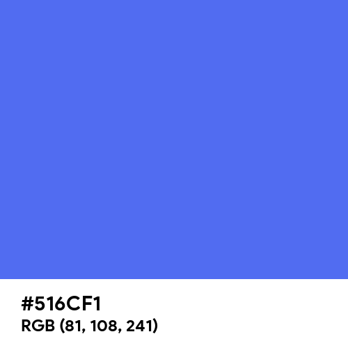 Ultramarine Blue (Hex code: 516CF1) Thumbnail