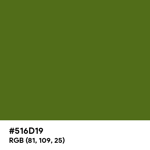 Dark Moss Green (Hex code: 516D19) Thumbnail