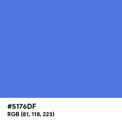 Royal Blue (Hex code: 5176DF) Thumbnail