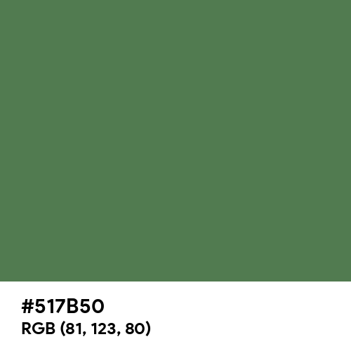 Fern Green (Hex code: 517B50) Thumbnail