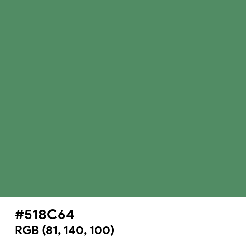 Middle Green (Hex code: 518C64) Thumbnail