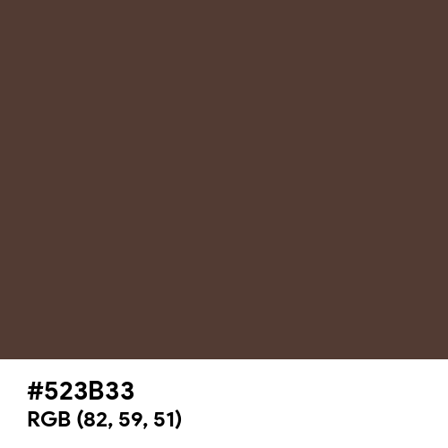 Royal Brown (Hex code: 523B33) Thumbnail