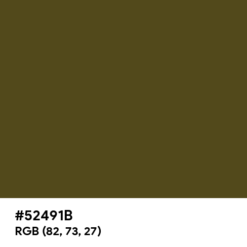 Army Green (Hex code: 52491B) Thumbnail