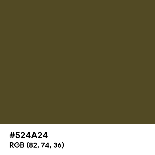 Army Green (Hex code: 524A24) Thumbnail