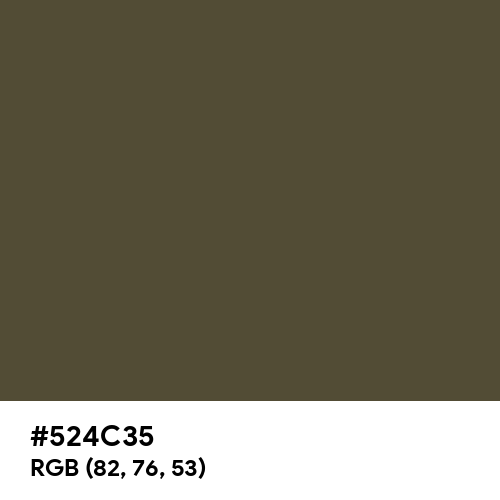 Olive Drab Camouflage (Hex code: 524C35) Thumbnail