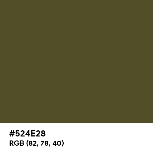 Army Green (Hex code: 524E28) Thumbnail
