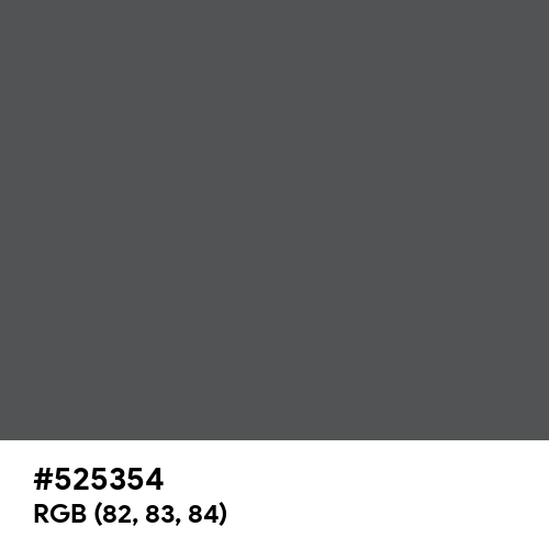 Davy's Grey (Hex code: 525354) Thumbnail