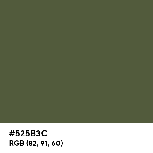 Olive Drab Camouflage (Hex code: 525B3C) Thumbnail