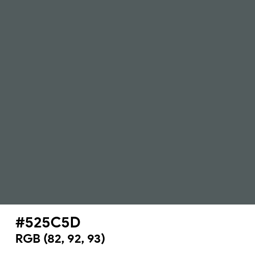 Davy's Grey (Hex code: 525C5D) Thumbnail