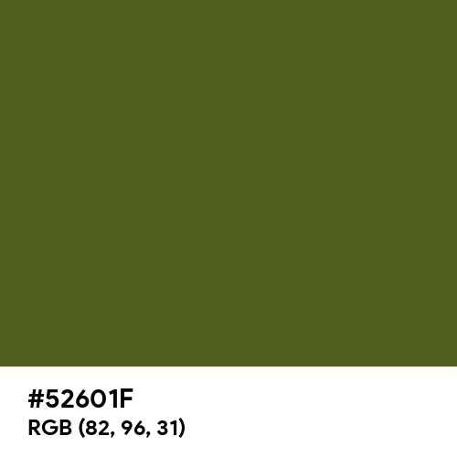 Dark Moss Green (Hex code: 52601F) Thumbnail