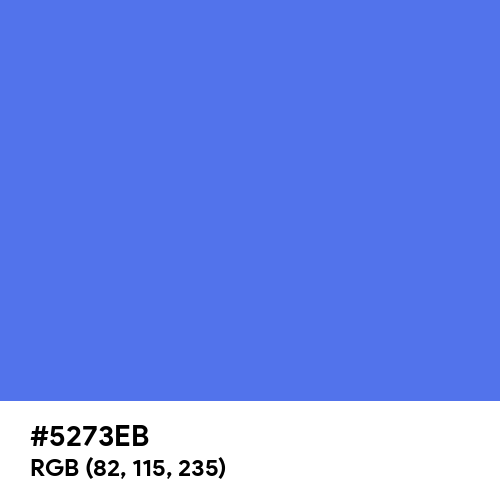 Royal Blue (Hex code: 5273EB) Thumbnail