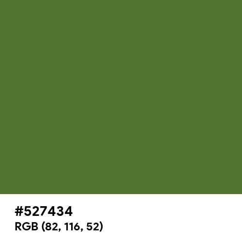 Dark Olive Green (Hex code: 527434) Thumbnail